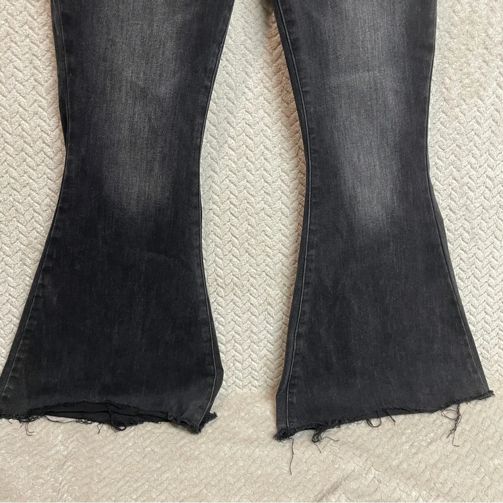 Judy Blue Black High Waisted‎ Super Flare Stretch 70s Retro Hippie Size 7/28